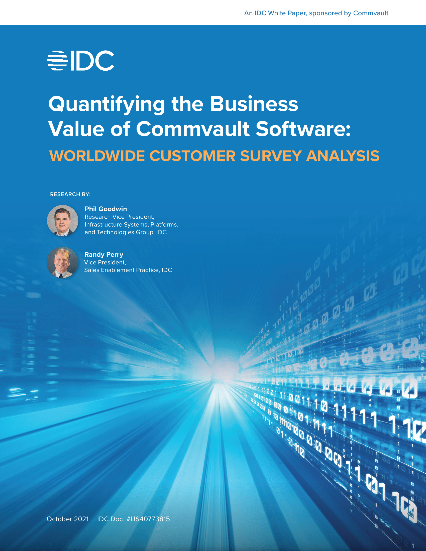 IDC: Quantifying the Business Value of Commvault Software