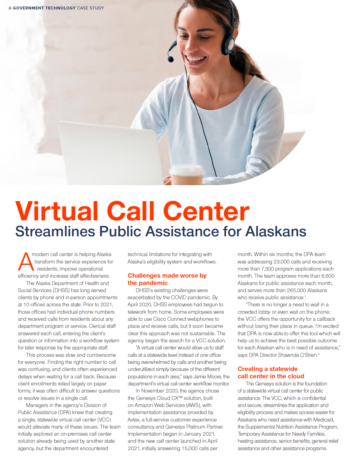 Virtual Call Center Streamlines Public Assistance for Alaskans