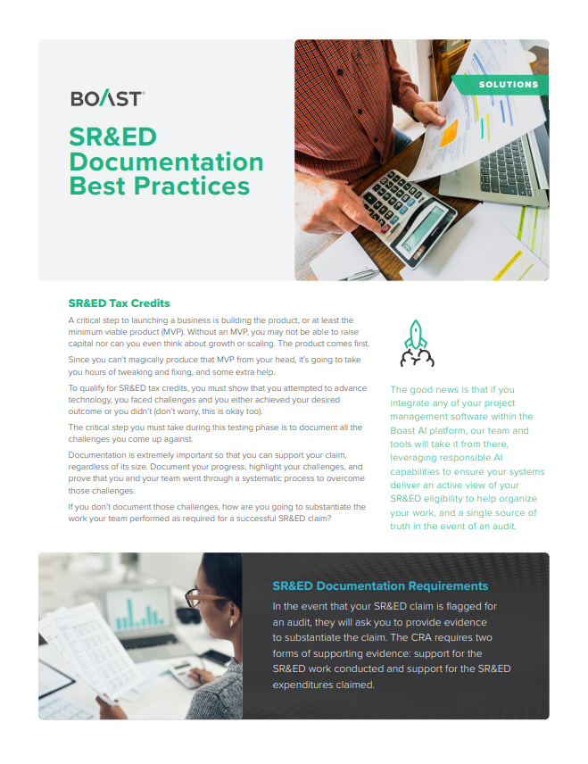 SR&ED Documentation Best Practices