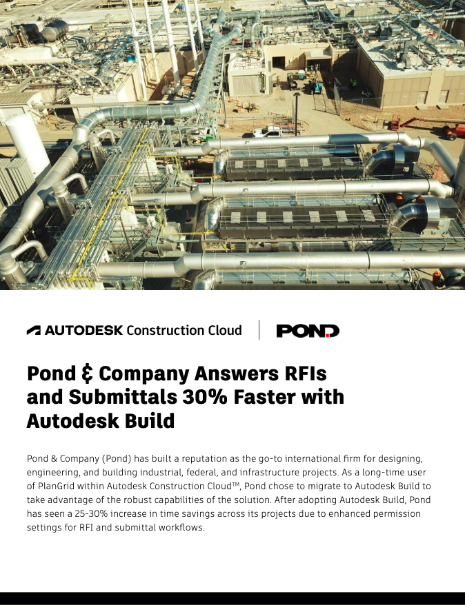 Pond & Company Answers RFIs and Submittals 30% Faster with Autodesk Build