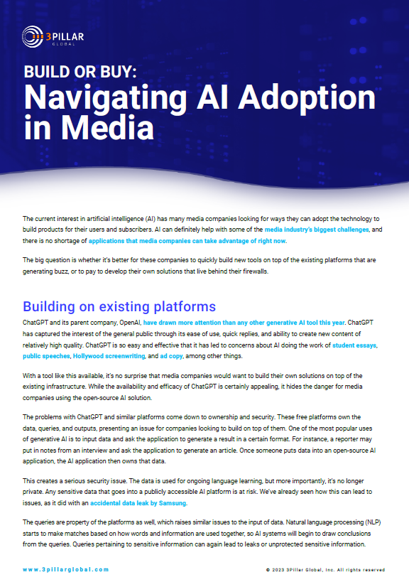 Build or Buy: Navigating AI Adoption in Media