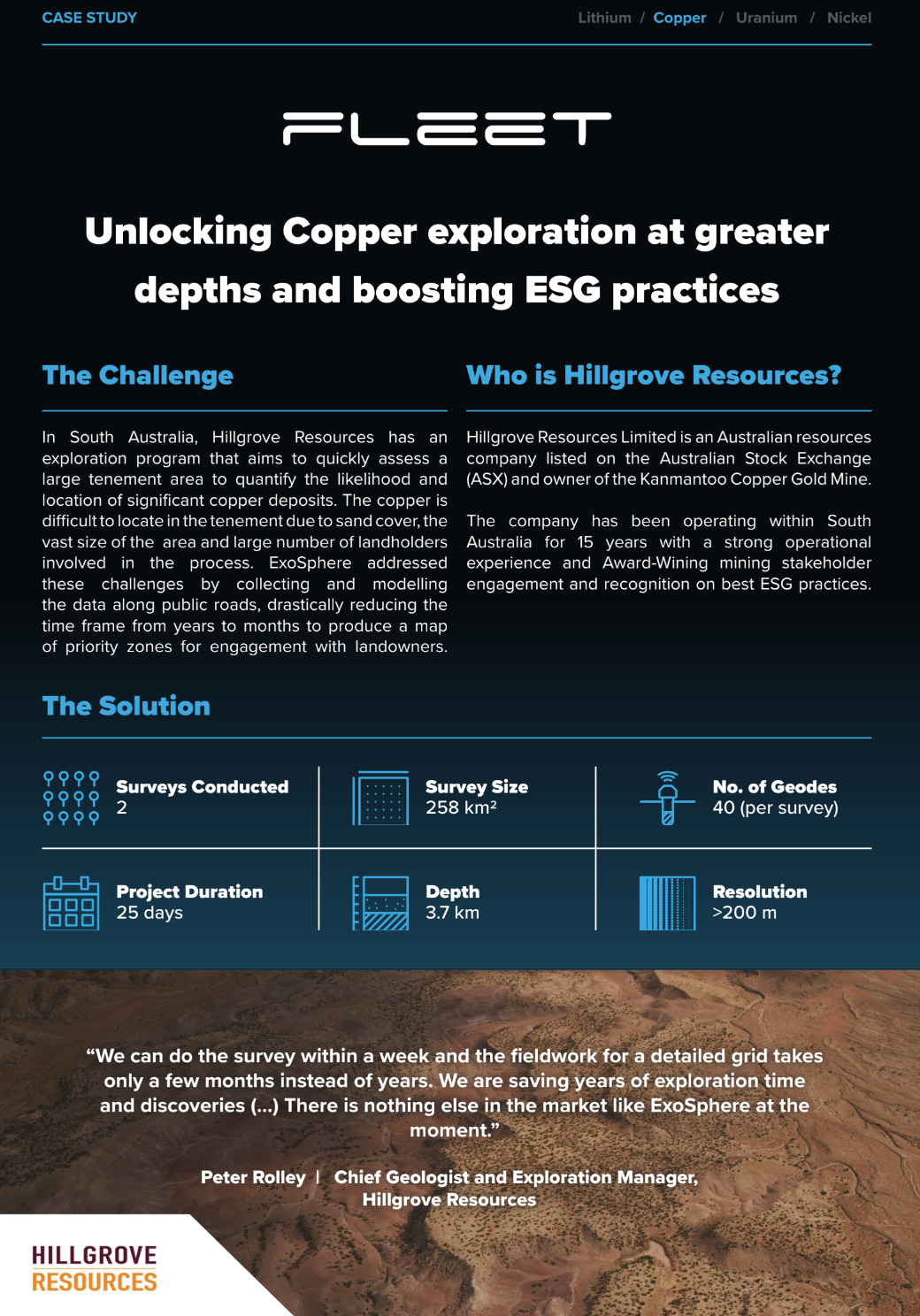 Unlocking Copper exploration at greater depths and boosting ESG practices