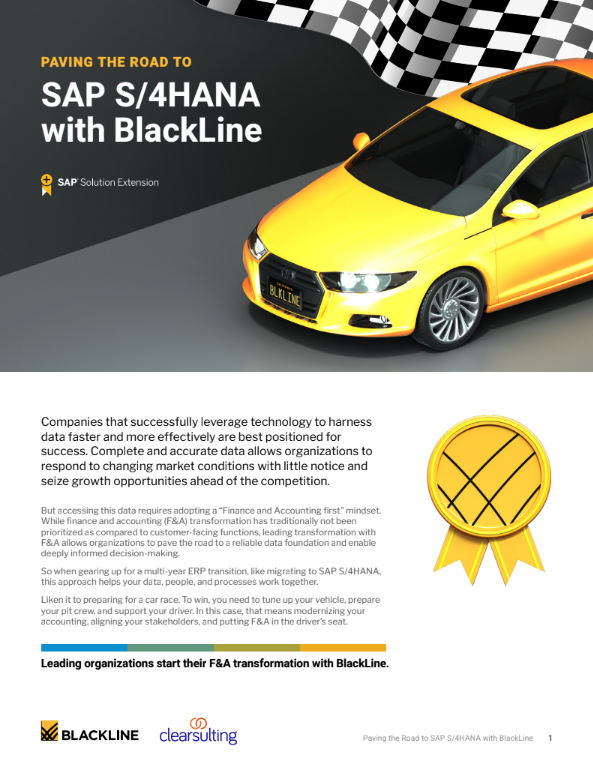 Paving the Road to SAP S/4HANA with BlackLine