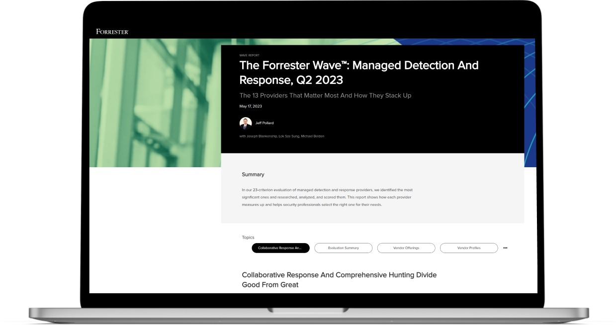 The Forrester Wave™: Managed Detection And Response, Q2 2023