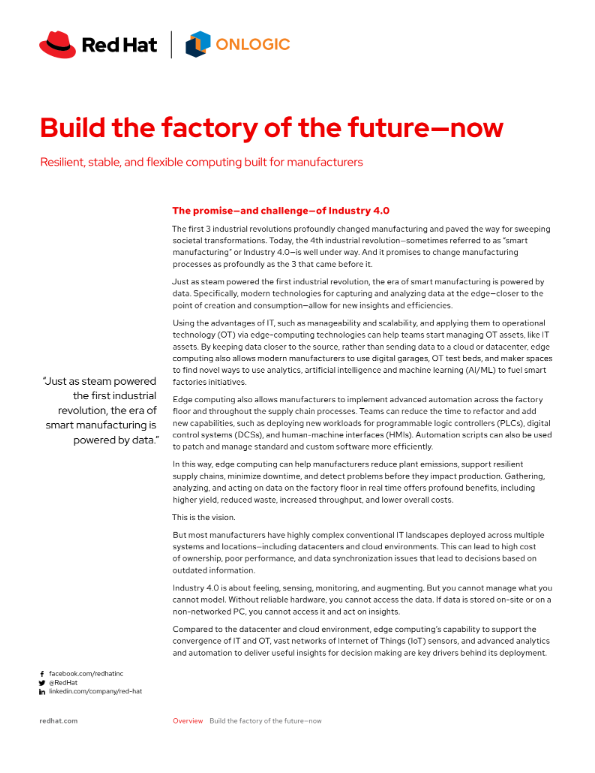 Build the factory of the future—now