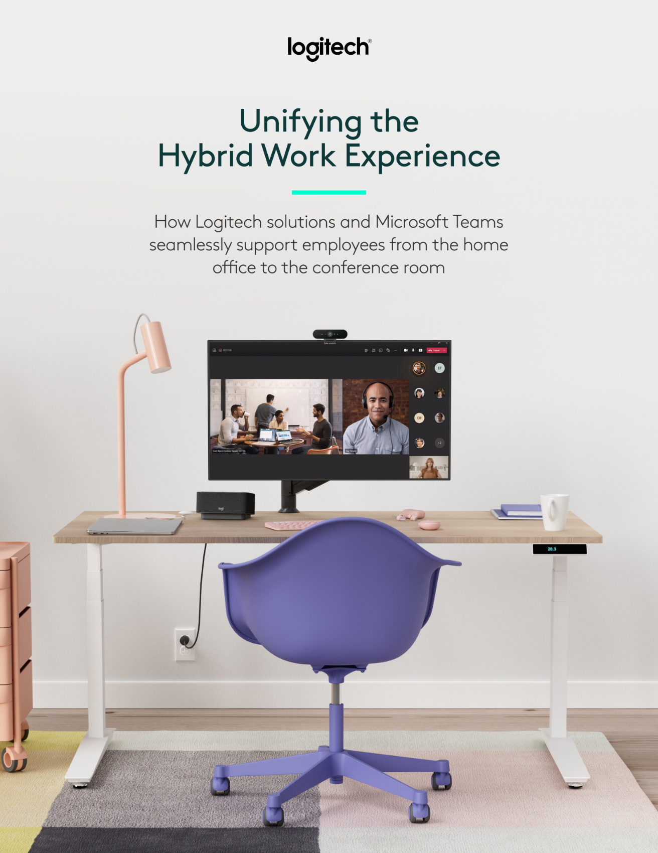 How Logitech solutions and Microsoft Teams support employees from home office to the conference room