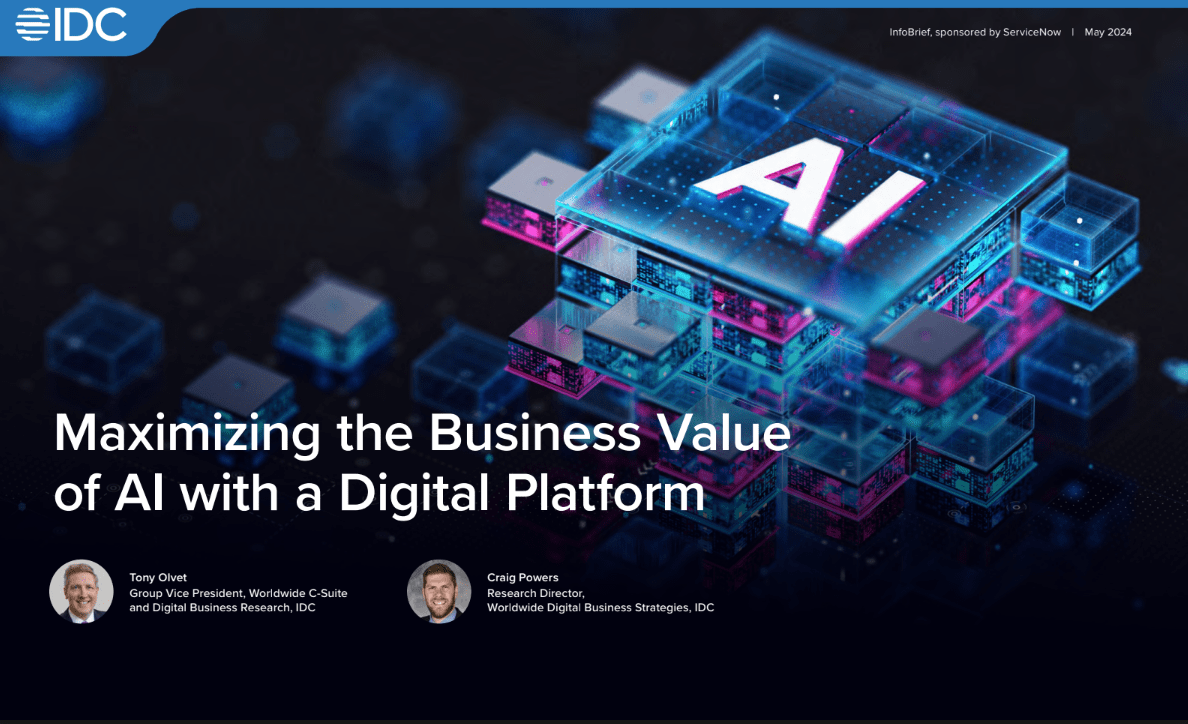 IDC InfoBrief: Maximizing the Business Value of AI with a Digital Platform