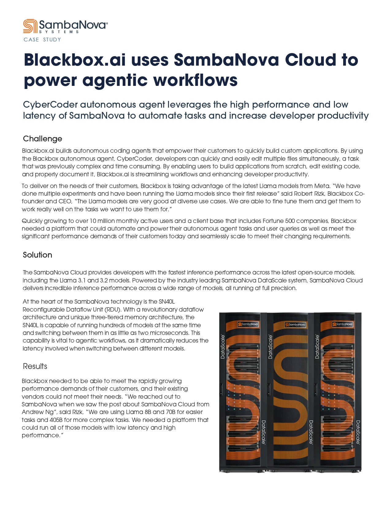 Blackbox.ai uses SambaNova Cloud to power agentic workflows
