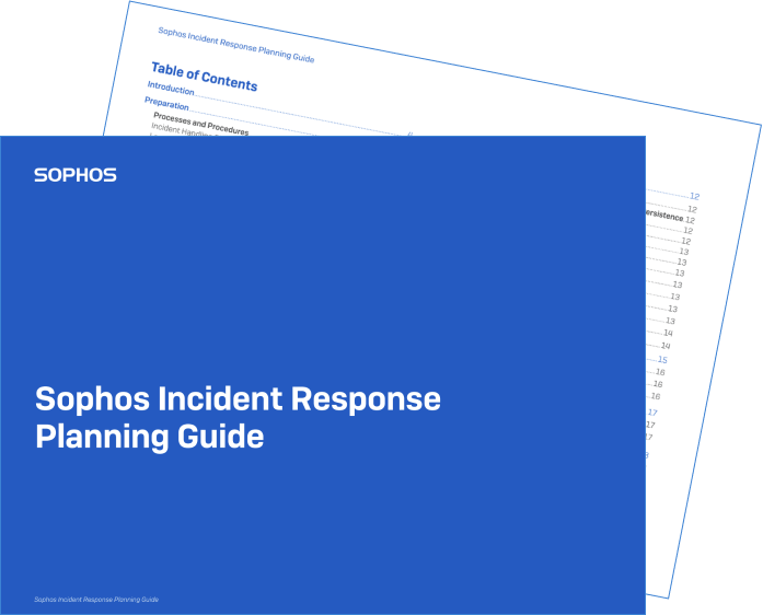 Sophos Incident Response Planning Guide