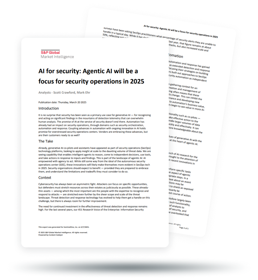 S&P Global AI for security: Agentic AI will be a focus for security operations in 2025