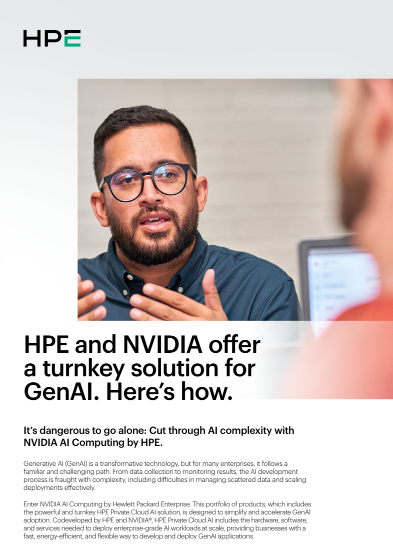 HPE and NVIDIA offer a turnkey solution for GenAI. Here’s how.