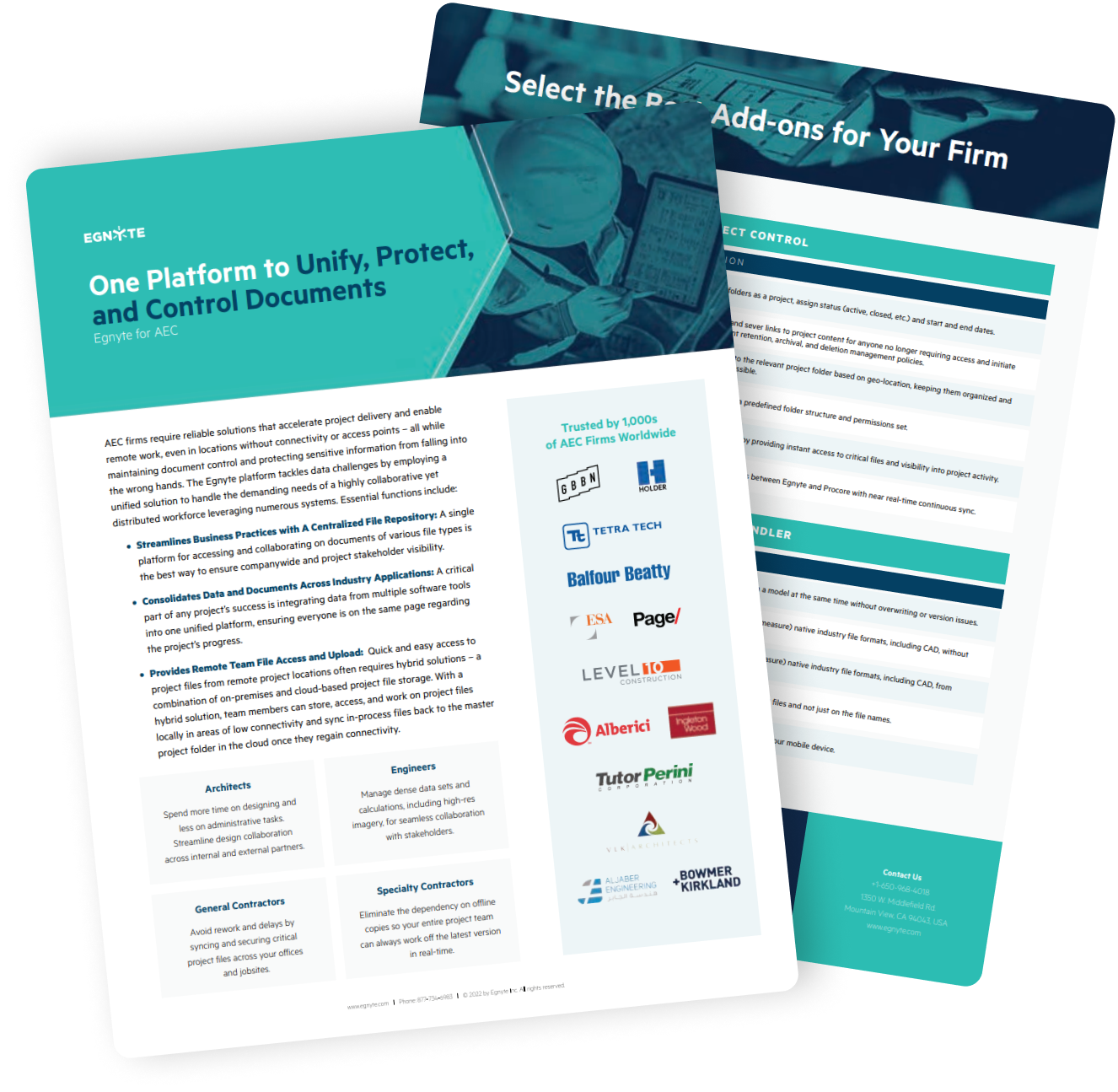 Egnyte for AEC – One Platform to Unify, Protect, and Control Documents