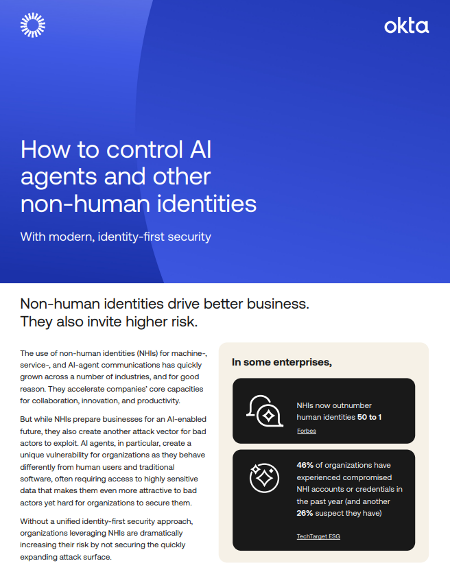 Control AI agents and other non-human identities with Okta and AWS