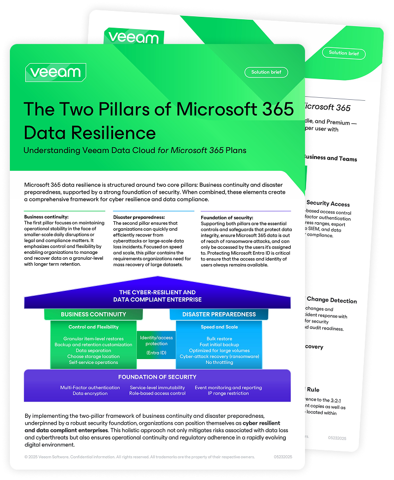 The Two Pillars of Microsoft 365 Data Resilience