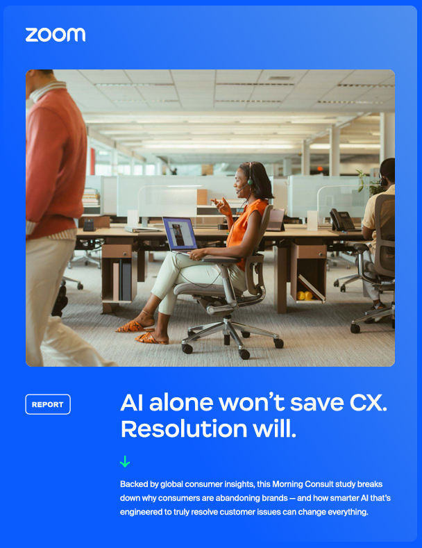 Morning Consult Report: AI alone won’t saveCX. Resolution will.